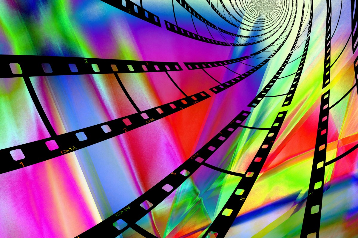 Colorful film-strip visual supplied for the Technicolor Showcase project